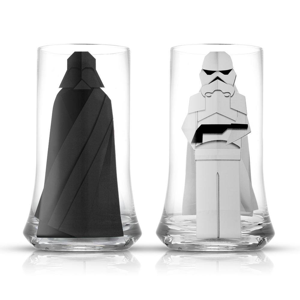 JoyJolt Star Wars Beware The Dark Side 18.5 oz. Tall Drinking Glass (Set of 2) JSW10831