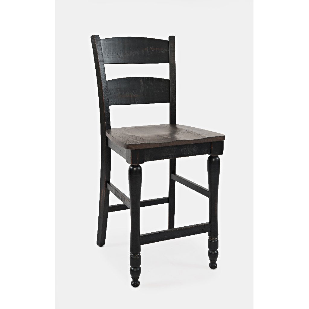 Loft Vintage Black Ladderback Counter Stool