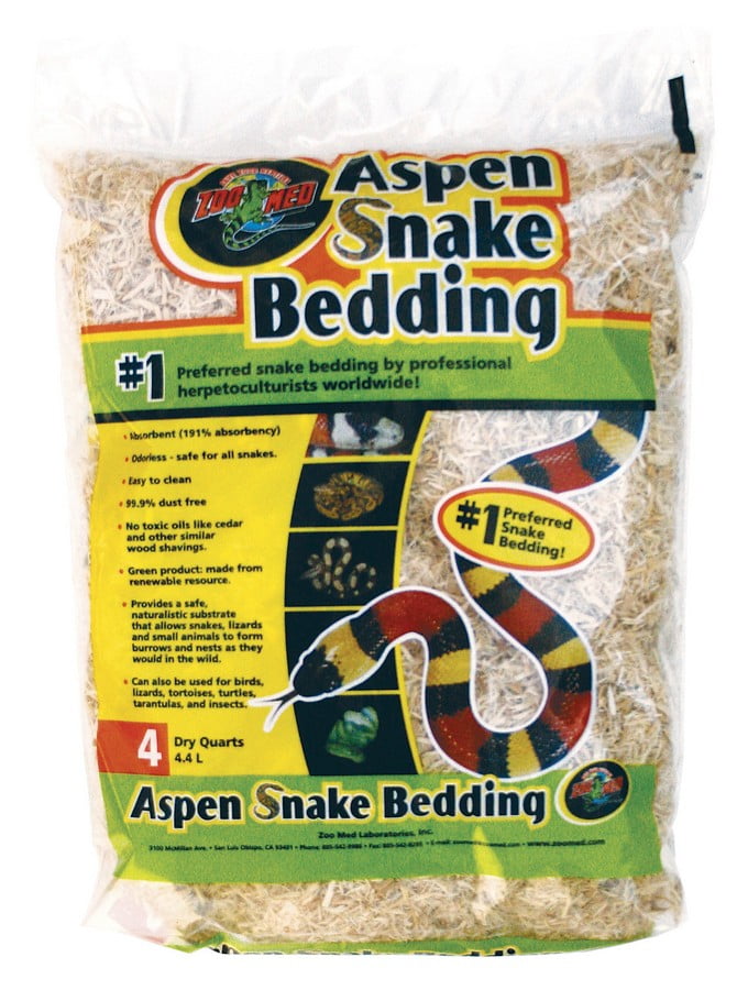 48 quart (12 x 4 qt) Zoo Med Aspen Snake Bedding Odorless and Safe for Snakes， Lizards， Turtles， Birds， Small Pets and Insects