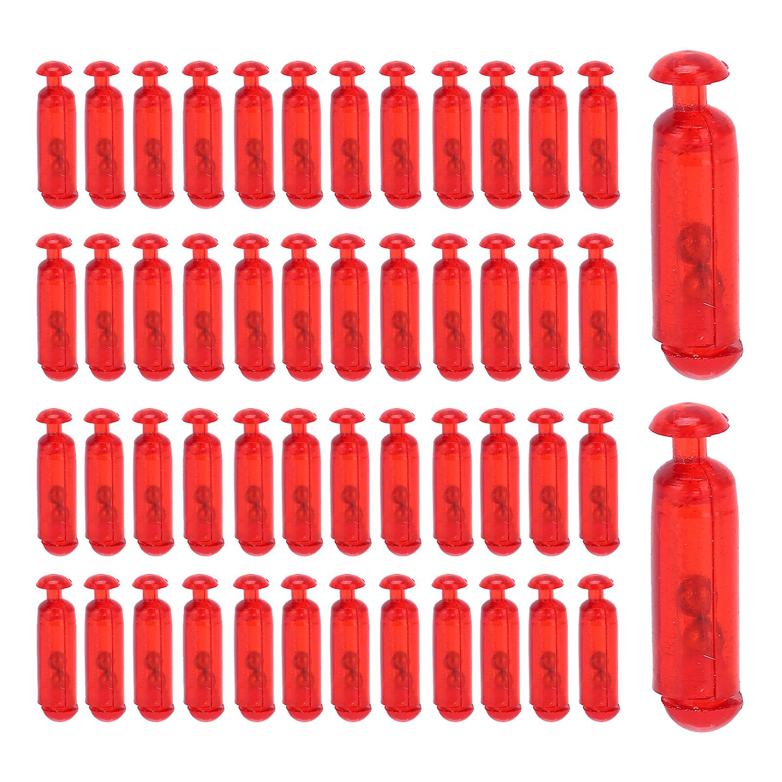 50pcs 15mm Durable Rattles Shake Fishing Lure Bait Insert Tube Rattles For Soft Fishred