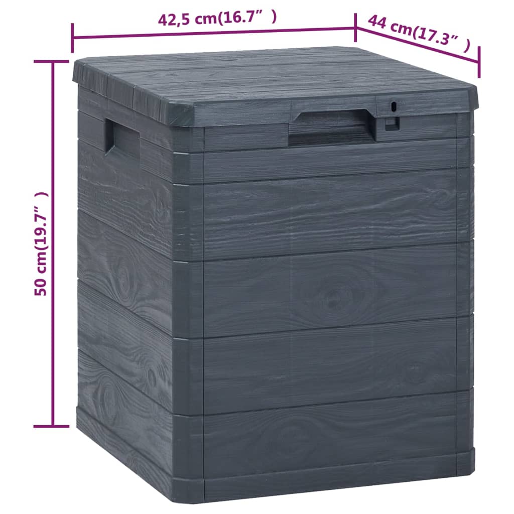 Garden Storage Deck Box Charmma Outdoor Plastic Lockable Container Toolbox For Patio, Lawn, Poolside, Backyard 23.8 Gal