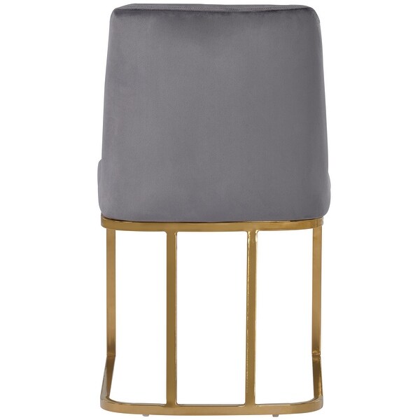 Set of 6 Upholstered Armless Velvet Dining Chairs