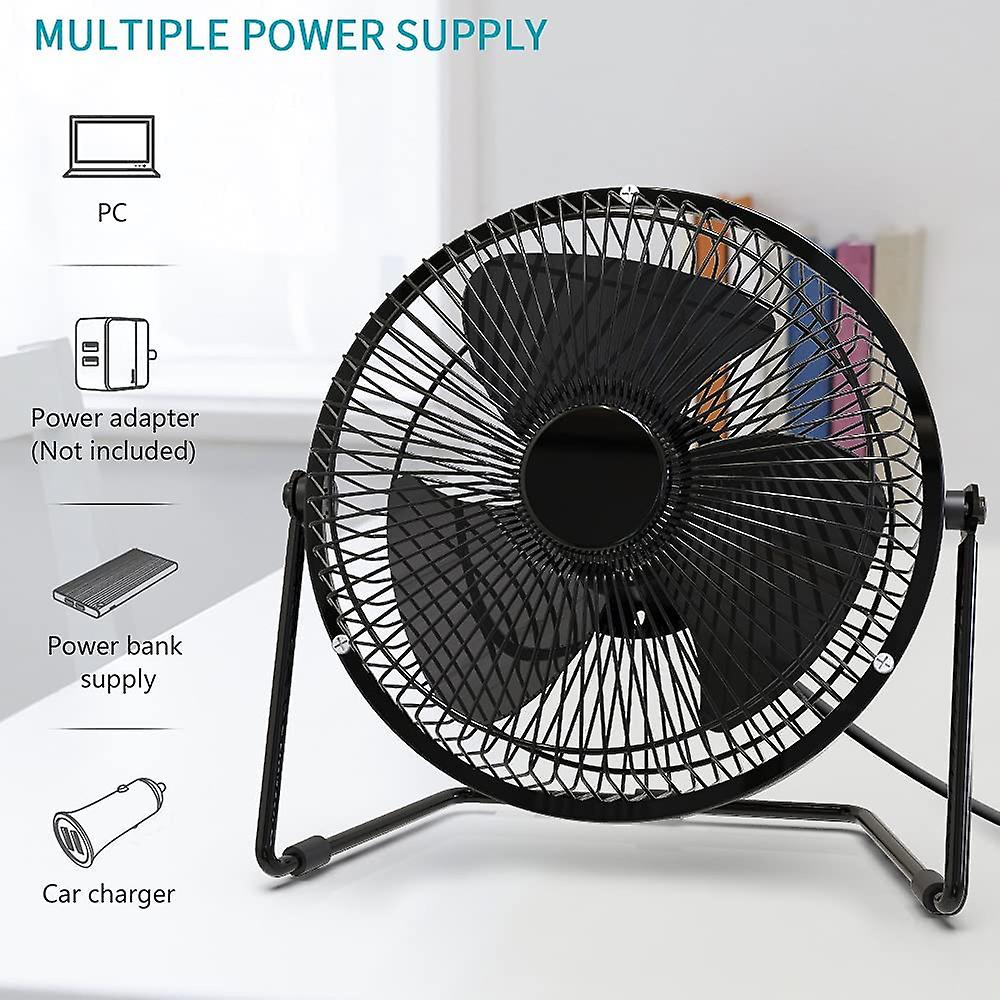 15.2cm Blade Usb Desktop Fan， Usb Powered， Personal Table Fan， Mini Cooling Fan， Small Desktop Fan