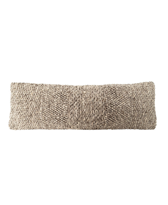 Anaya Home Textured Taupe Down Long Pillow