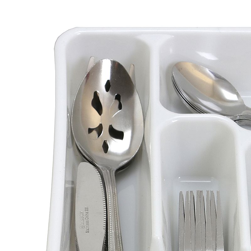 Gibson Home Basic Living Aston 45 Piece Flatware Set with Plastic Tray