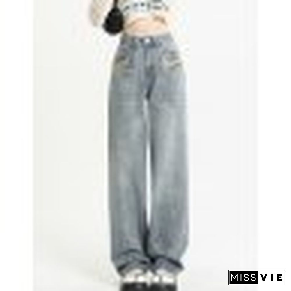 Vintage Wash Distressed Boyfriend Jeans