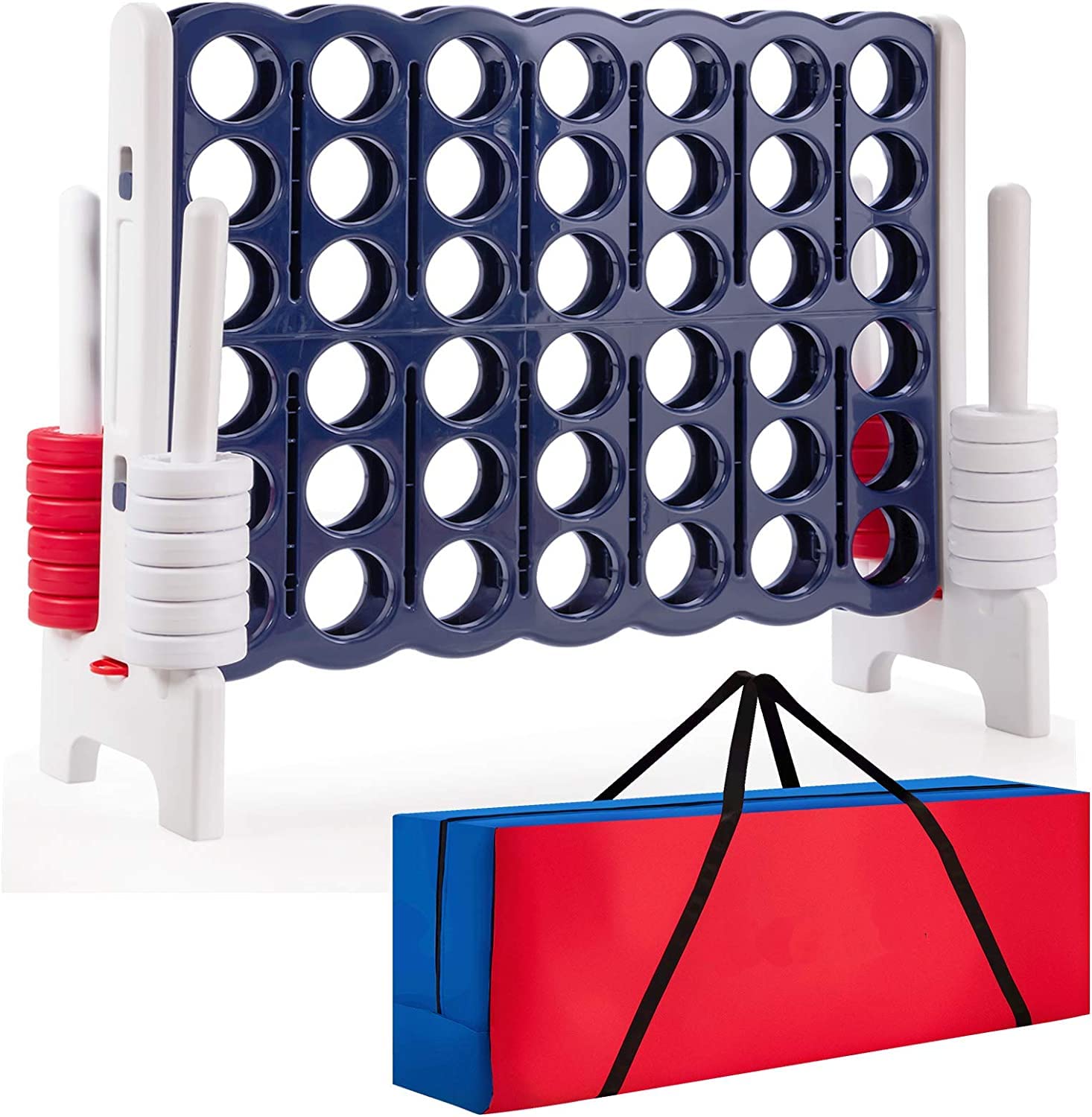 Costzon Giant 4-in-A-Row, Jumbo 4-to-Score Giant Games for Kids & Adults, With Carrying Bag