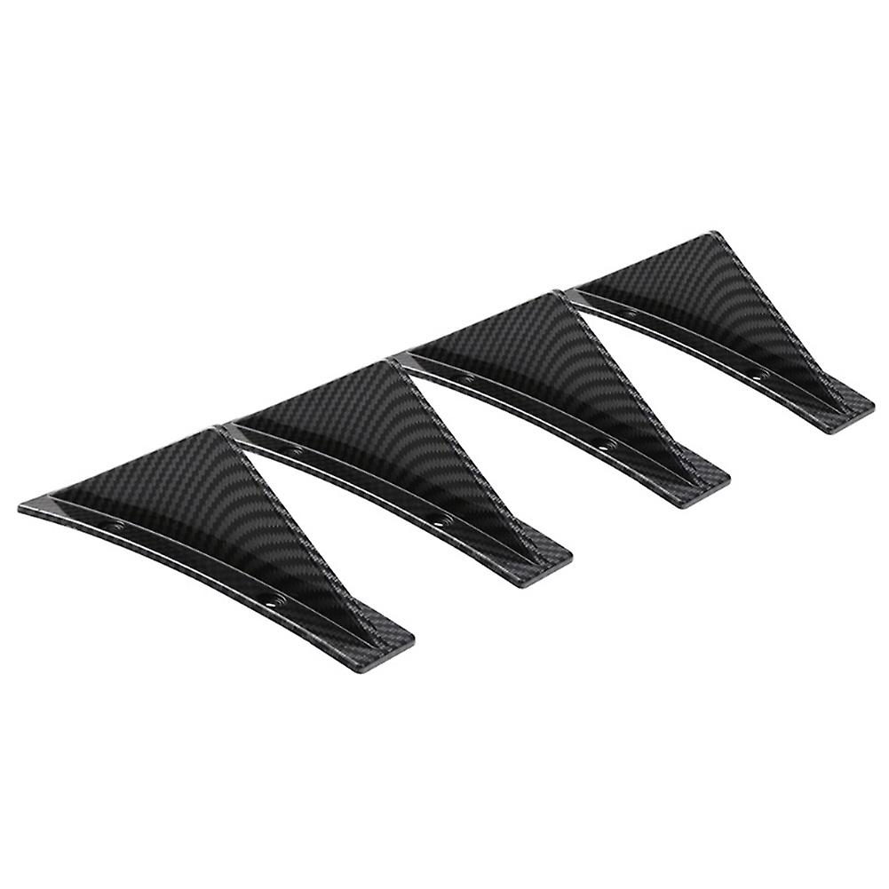 Rear Bumper Canards Triangle Splitter Body Diffuser Body Spoiler Canard Universal 4pcs For Car Vehicle Truck Auto Chassis Glossy Black