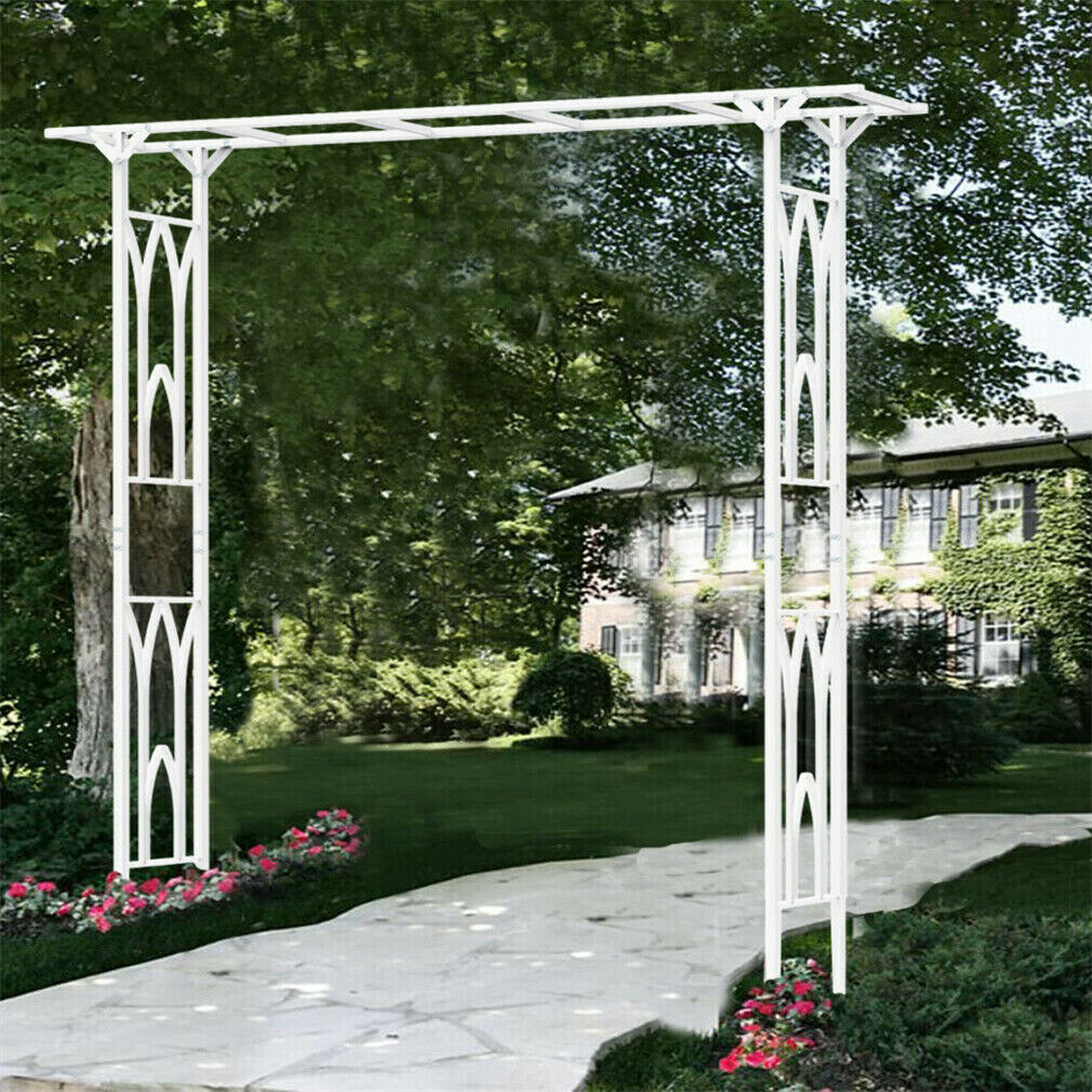 Garden Wedding Arch Outdoor Climbing Plants Trellis Patio Ornament Metal Archway