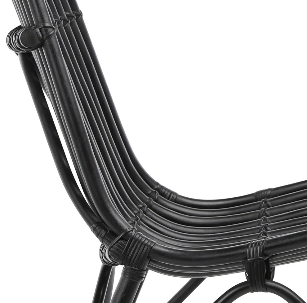 Black Bamboo Scoop Chair   Tropical   Armchairs And Accent Chairs   by Design Mix Furniture  Houzz