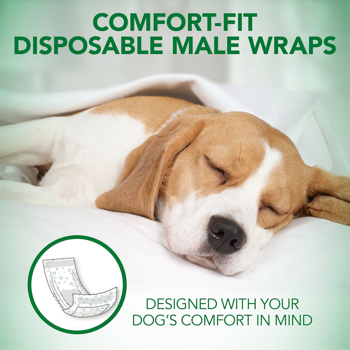 Vet's Best Comfort-Fit Disposable Male Dog Wraps