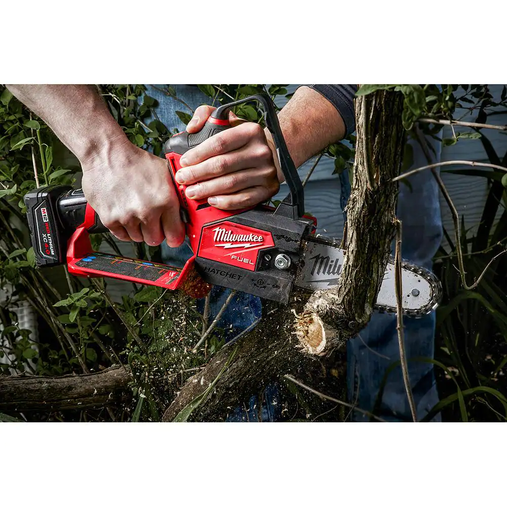 Milwaukee 2527-21 M12 FUEL 12-Volt Lithium-Ion Brushless Cordless 6 in. HATCHET Pruning Saw Kit with 4.0 Ah Battery and Charger