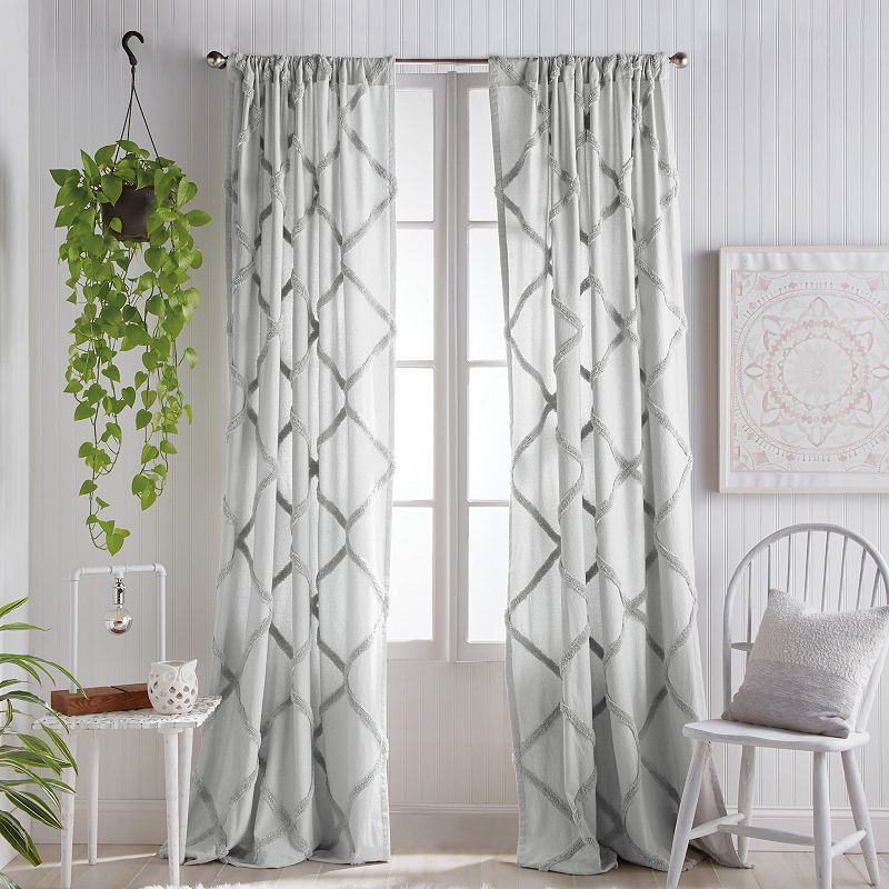 Peri Chenille Lattice Window Curtain