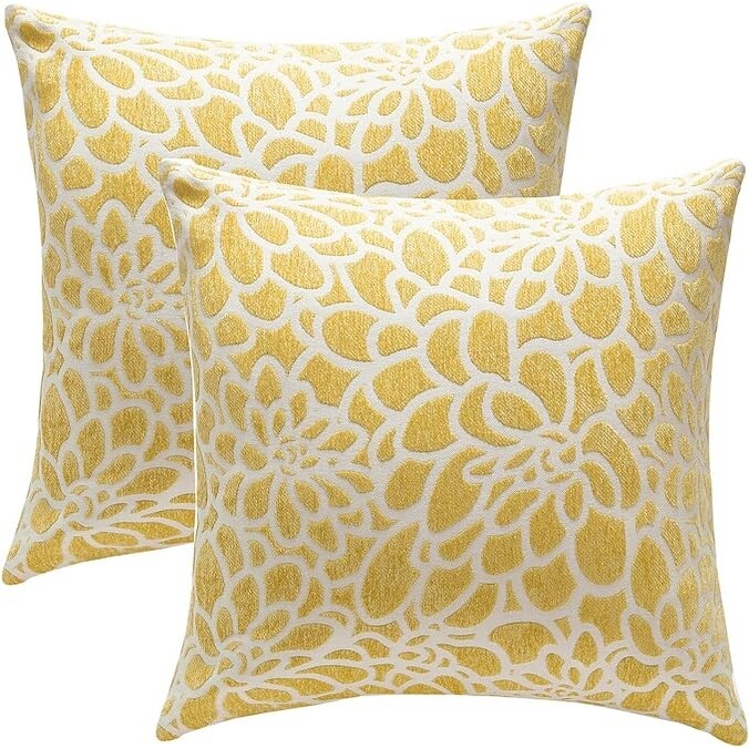 Pack of 2 Soft Decorative Square Throw Pillow Covers Set Cushion Case