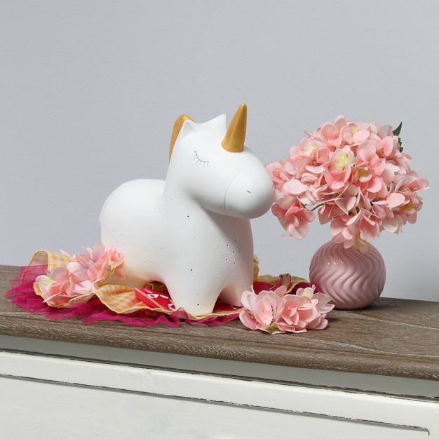 Porcelain Unicorn Shaped Table Lamp White Simple Designs