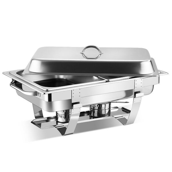 2 Packs Full Size Chafing Dish 9 Quart Stainless Steel Rectangular