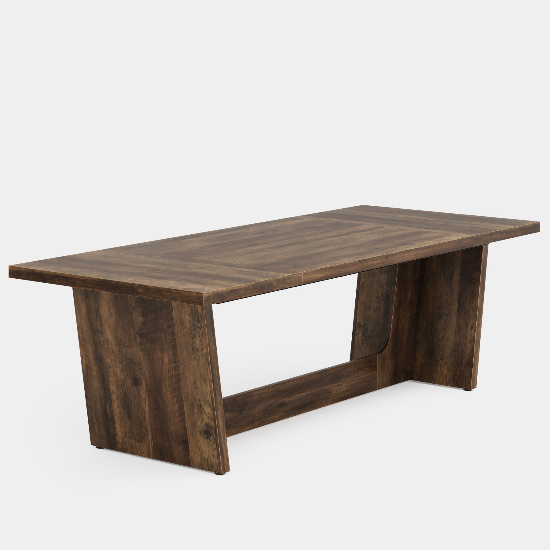 70.8-Inch Dining Table, Wood Farmhouse Kitchen Table for 4-6