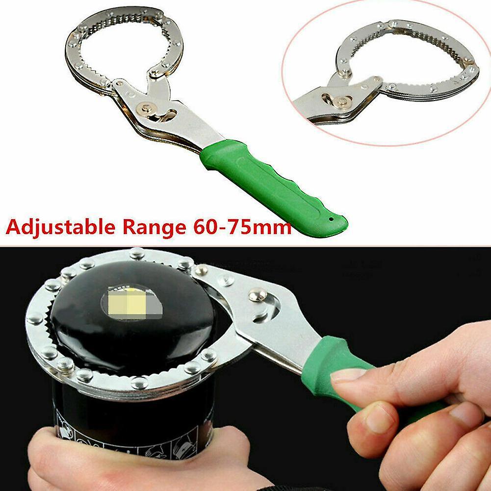 60-75mm Steel Adjustable Oil Filter Wrench Car Repair Spanner Oil Filter Remover Hand Tool