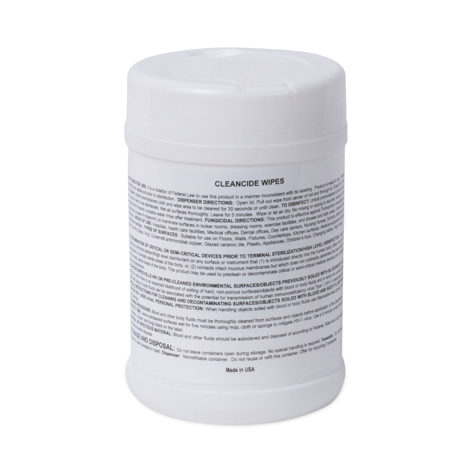 CleanCide Disinfecting Wipes by Wexford Labs WXF3130C160CT