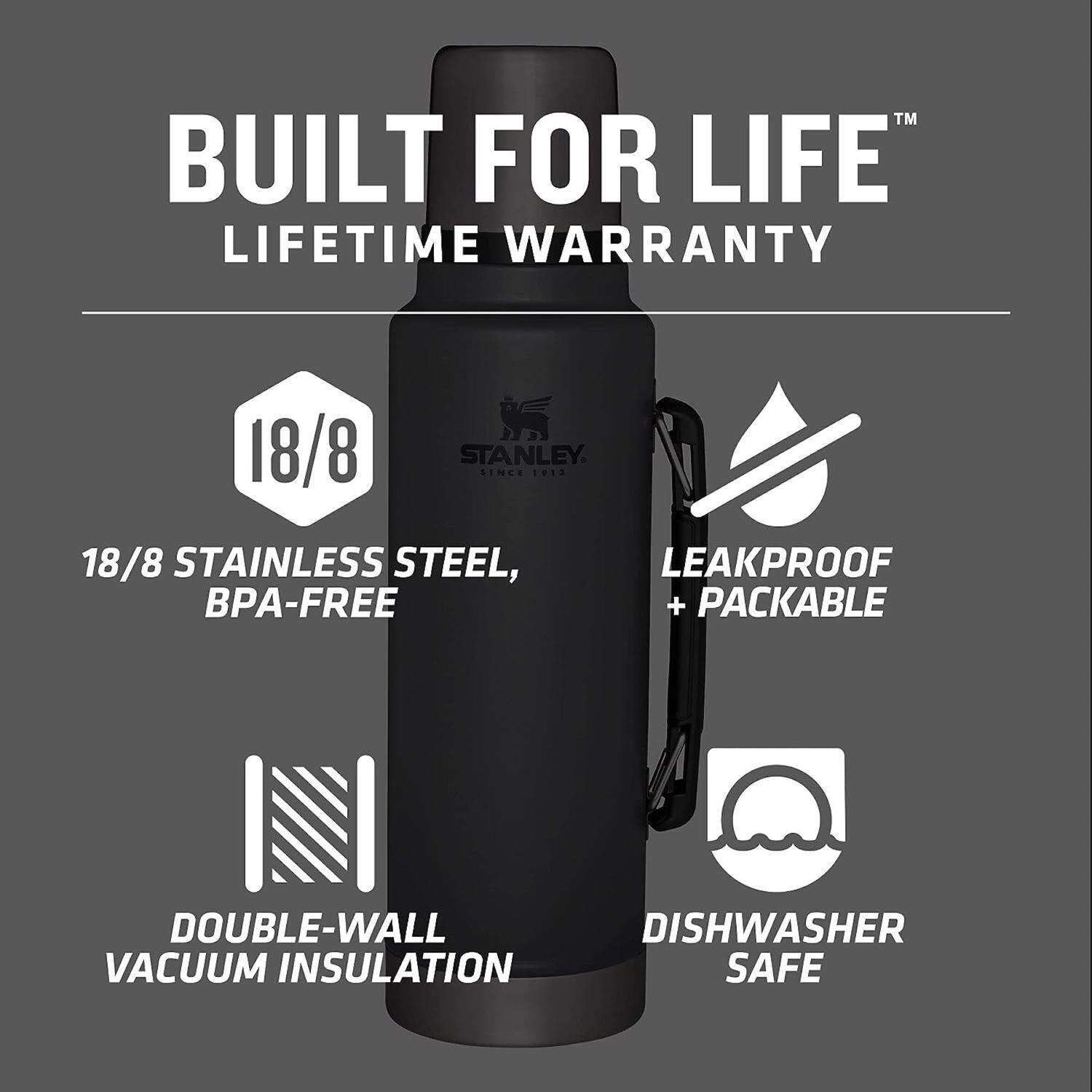 Stanley Legendary Classic 1.5 qt Charcoal BPA Free Insulated Bottle