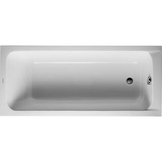 Duravit D-Code 66.88 in. Acrylic Rectangular Drop-in Bathtub in White 700100000000090