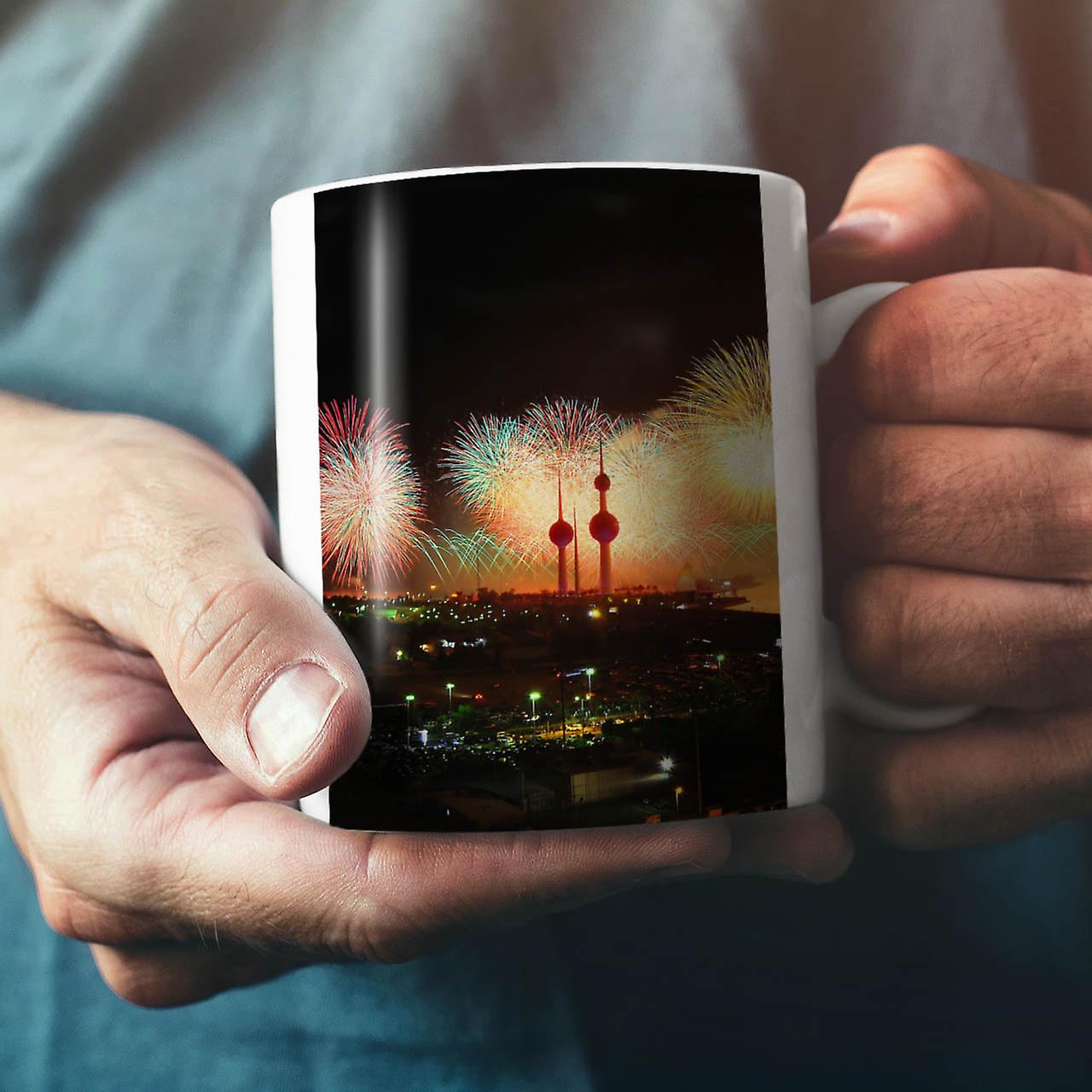 New Year Firework NEW White Tea Coffee Ceramic Mug 11 oz | Wellcoda