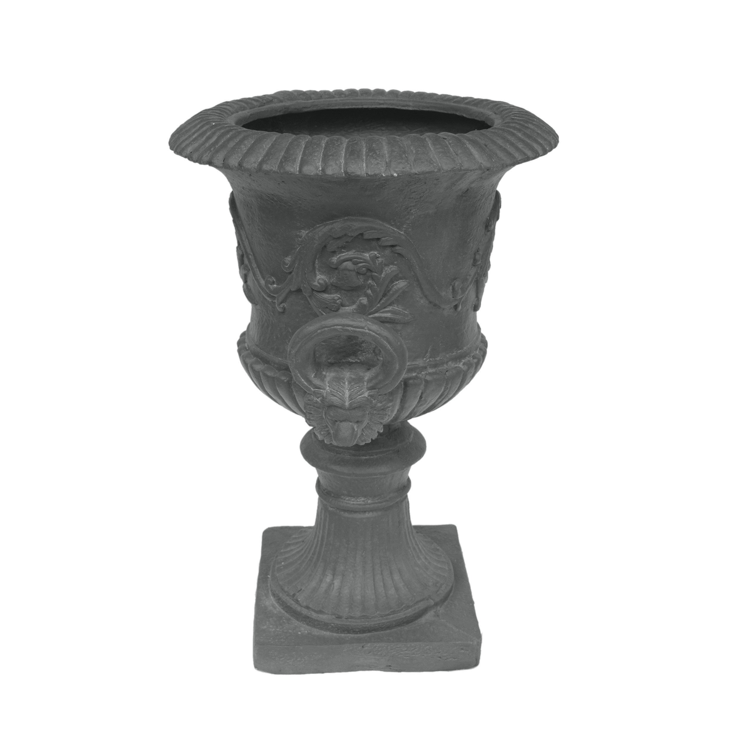 Joa Chalice Garden Urn Planter, Roman, Botanical, Lightweight Concrete