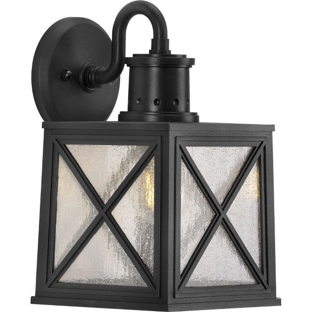 Progress Lighting Seagrove 1 light Outdoor Wall Lantern In Black With Clear Seeded Glass