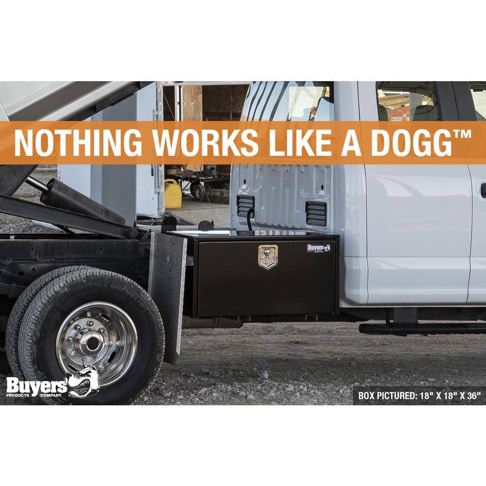 Buyers Products Company 18 in. x 18 in. x 48 in. Gloss Black Steel Underbody Truck Tool Box 1702310