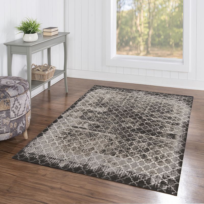 Linon Evolution Distress Trellis II Rug