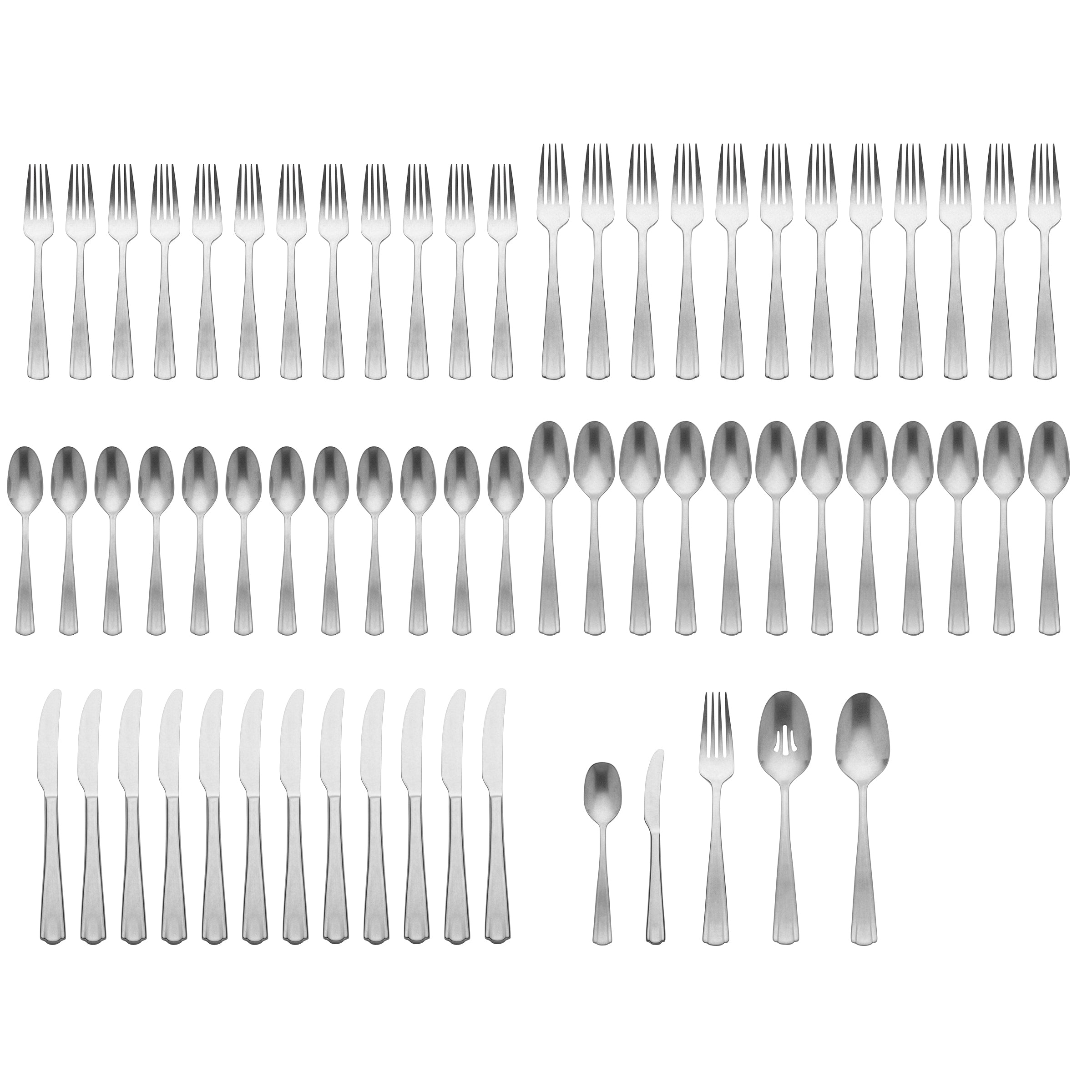 French Perle Scallop 65-Piece Flatware Set