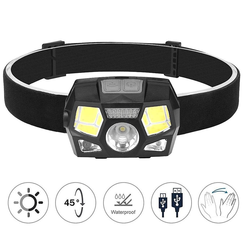 Lamp Light Cob Led Outdoor Rechargeable Led Headlamp Motion Sensor Head Lamp Work Light Headlight Flashlight Torch Camping