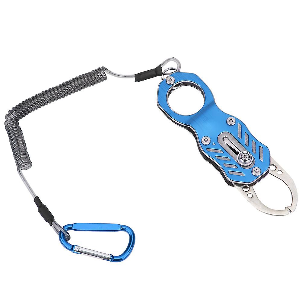 Mini Fishing Grip Aluminum Alloy Portable Fish Control Clamp With Antiand#8209;lost Ropecharm Blue