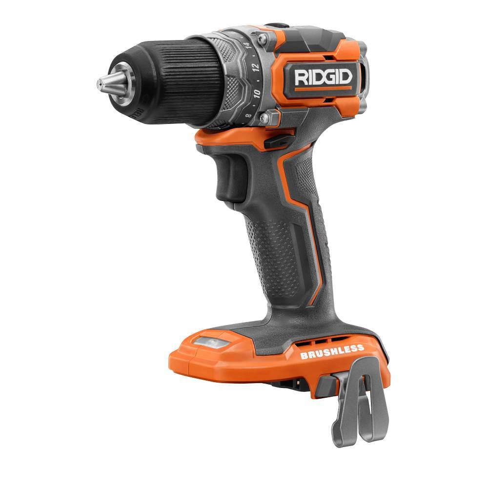 RIDGID 18V Lithium-Ion Brushless Cordless SubCompact 12 in. DrillDriver (Tool-Only) R8701B