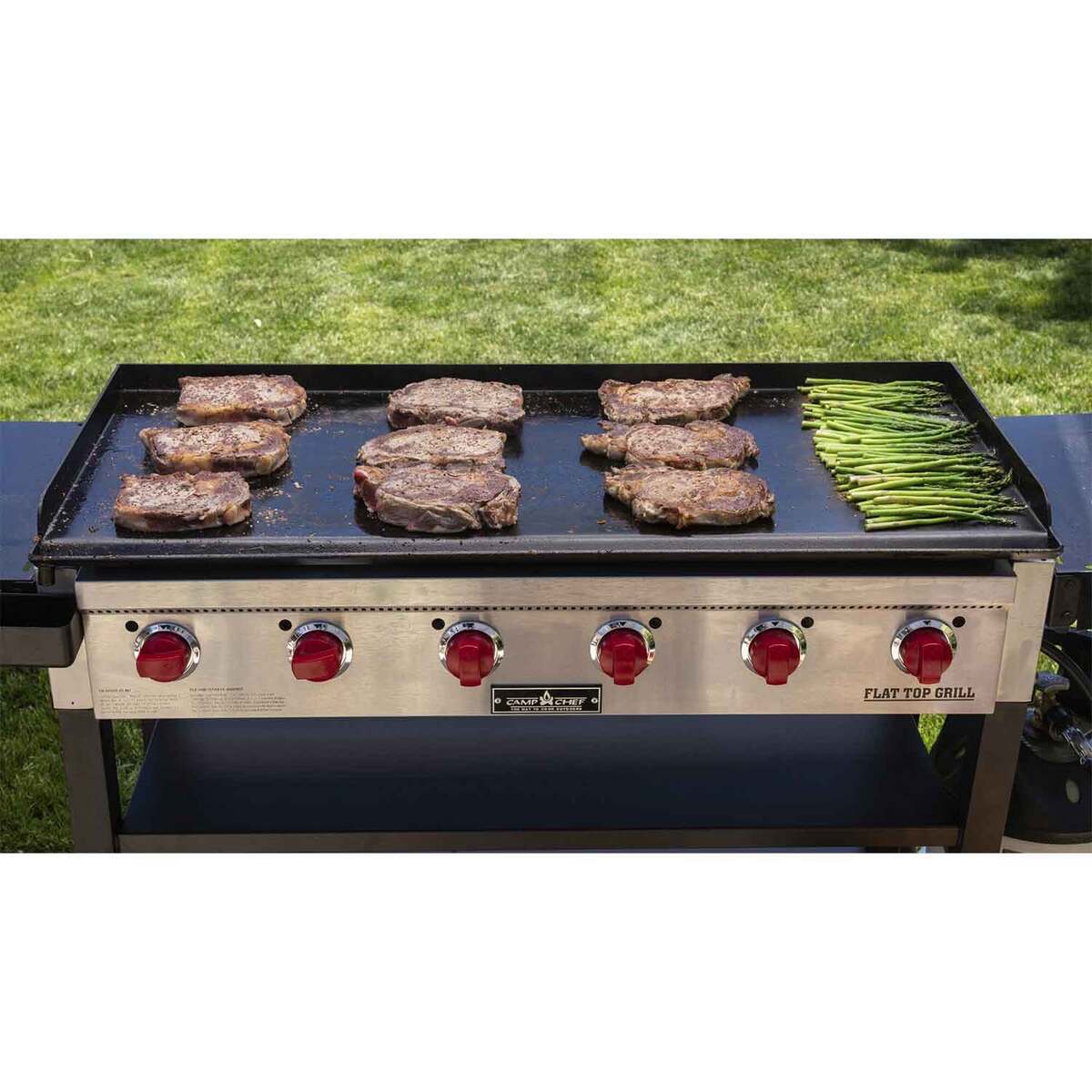 Camp Chef Flat Top 900 6 Burner Griddle  Silver