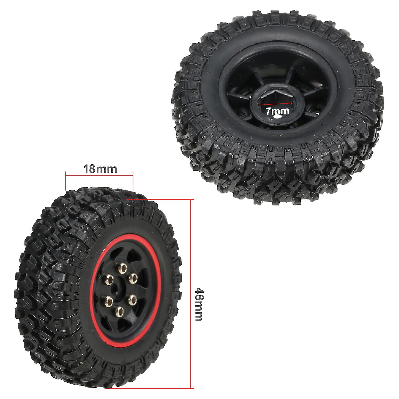 Austar 4pcs Rc Tires 48*18mm Rubber Tire For 1/24 Rc Buggy Off-road Car Compatible With Axial Scx24 Axial 90081 Axi00001 Axi00002 Upgrade Parts No.214