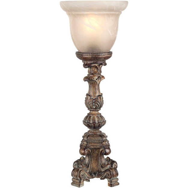 High Beige Wash Candlestick Alabaster Glass Shade For Bedroom Bedside Office