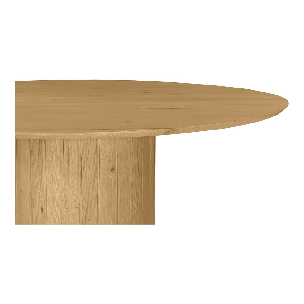 Aurelle Home Poete Solid Acacia Wood Pedestal Dining Table