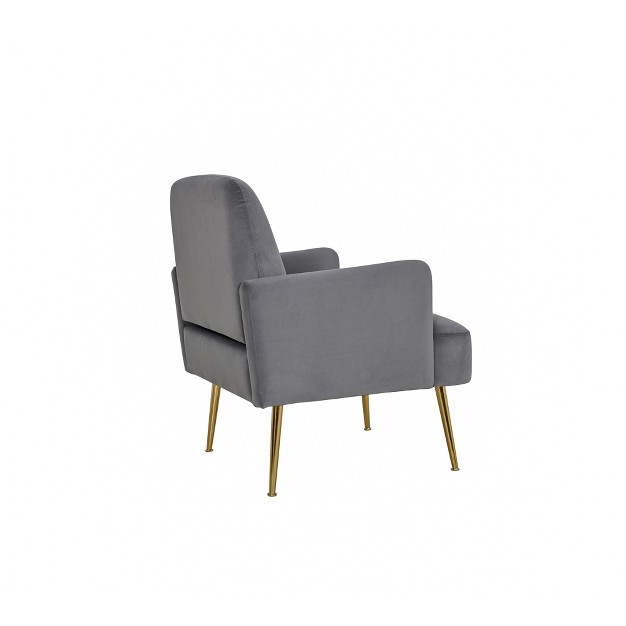 Rosa Transitional Comfy Living Room Armchair With Metal Legs Artful Living Design