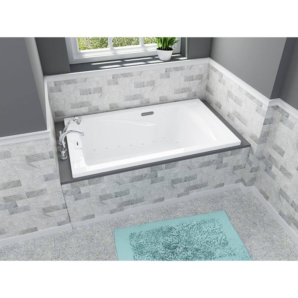 American Standard Evolution 60 in. x 36 in. Acrylic Rectangular Drop-in Air Bath Bathtub with Reversible Drain in White 2771068C.020