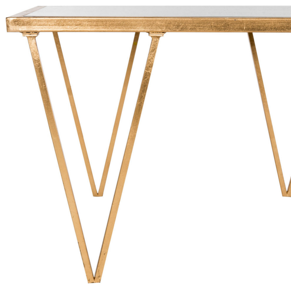 Analea Coffe Table  Antique Gold   Contemporary   Coffee Tables   by Rustic Home Furniture Deco  Houzz