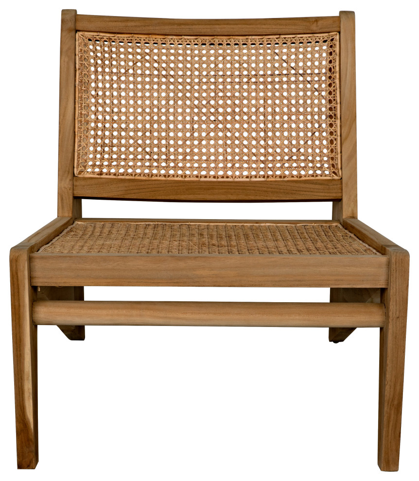 Udine Chair With Caning  Teak   Tropical   Armchairs And Accent Chairs   by Noir  Houzz