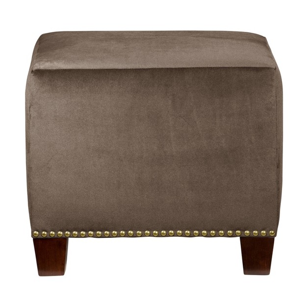 Skyline Furniture Square Nail Button Ottoman