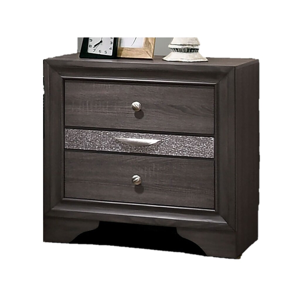 Modern Nightstand  Hidden Jewelry Drawer  Bedside Table for Bedroom