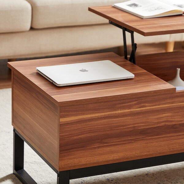 Lift Top Coffee Table with Hidden Compartment and Storage