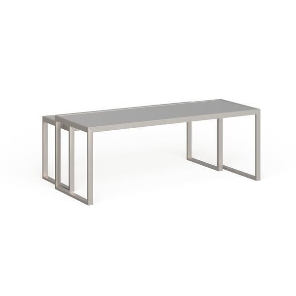 Silver Orchid Goetz Blackened Bronze Nested Coffee Table