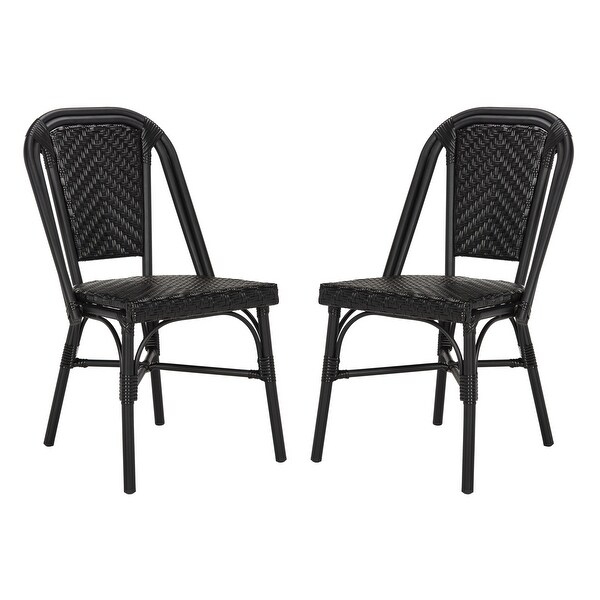 SAFAVIEH Daria Stacking Black Side Chair (Set of 2)