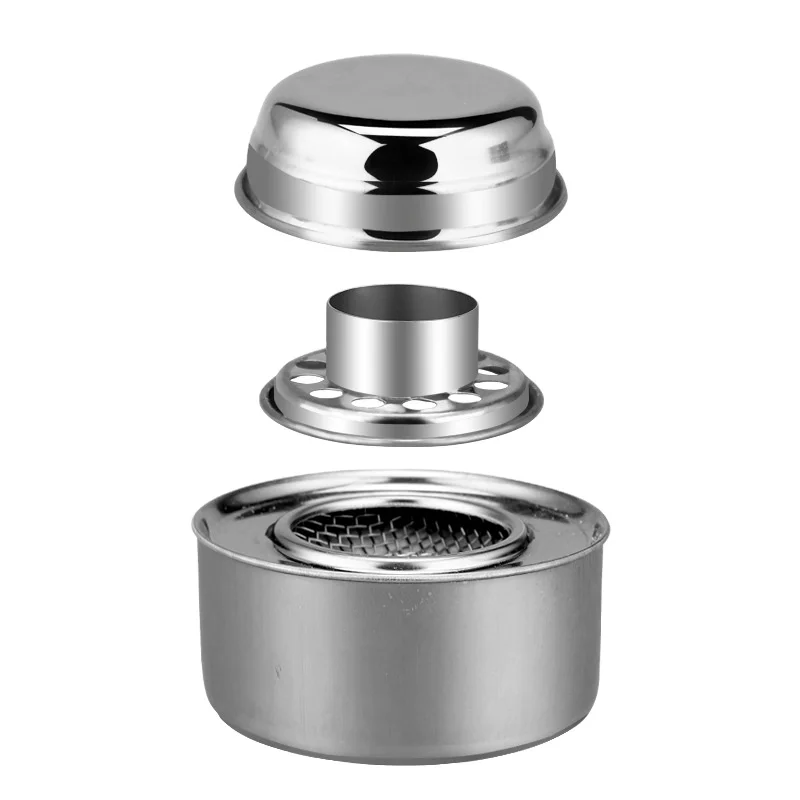 Stainless Safe Household Picnic Furnace Portable Hot Pot fuel tanks Galvanized Alcohol Solid Camping Mini alcohol Burner Stove