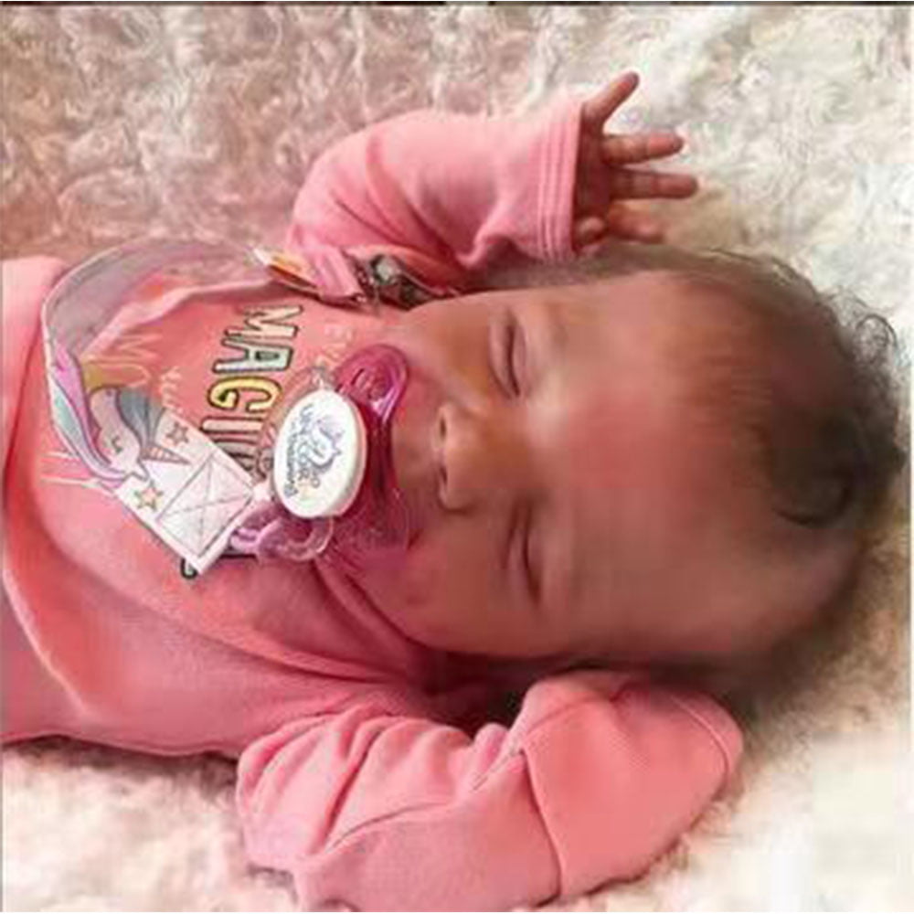 Reborn Baby Dolls, 18" Realistic Newborn Baby Dolls Girl with Soft Vinyl Silicone Full Body, Lifelike Sleeping Baby Dolls for Girls, Reborn Baby Doll Gift Set for 3+ Year Old Kids