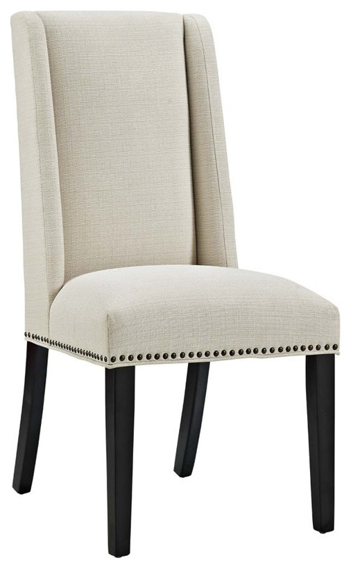 Hawthorne Collections 20.5 quotModern Fabric Dining Chair in Beige (Set of 4)   Transitional   Dining Chairs   by Homesquare  Houzz